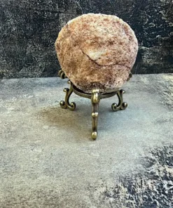 Achát períčkový prírodná geóda na stojane